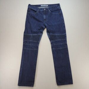 Express Jeans Mens 33x32 Blue Rocco Slim Fit Skinny Mid Rise Dark Wash Denim